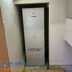 金沢市で室内の給湯器設置工事の施工事例
