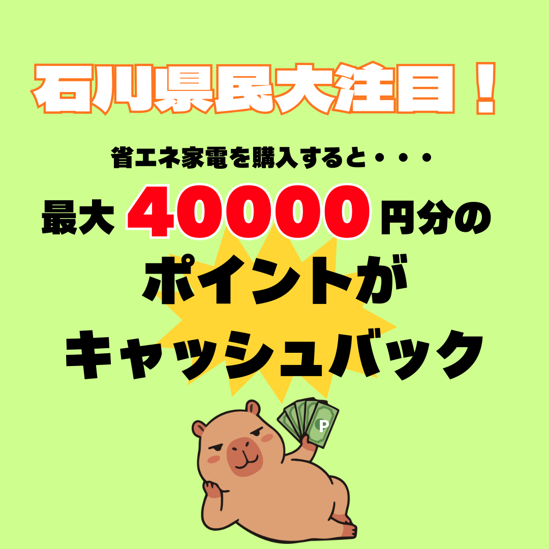 いしかわ省エネ家電・機器購入応援キャンペーン