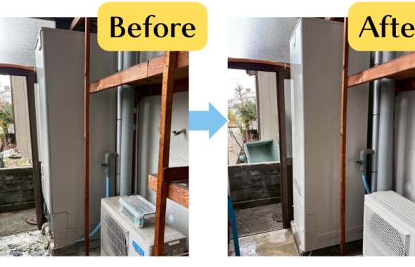 金沢市で三菱製のエコキュートからパナソニック製のエコキュートへ